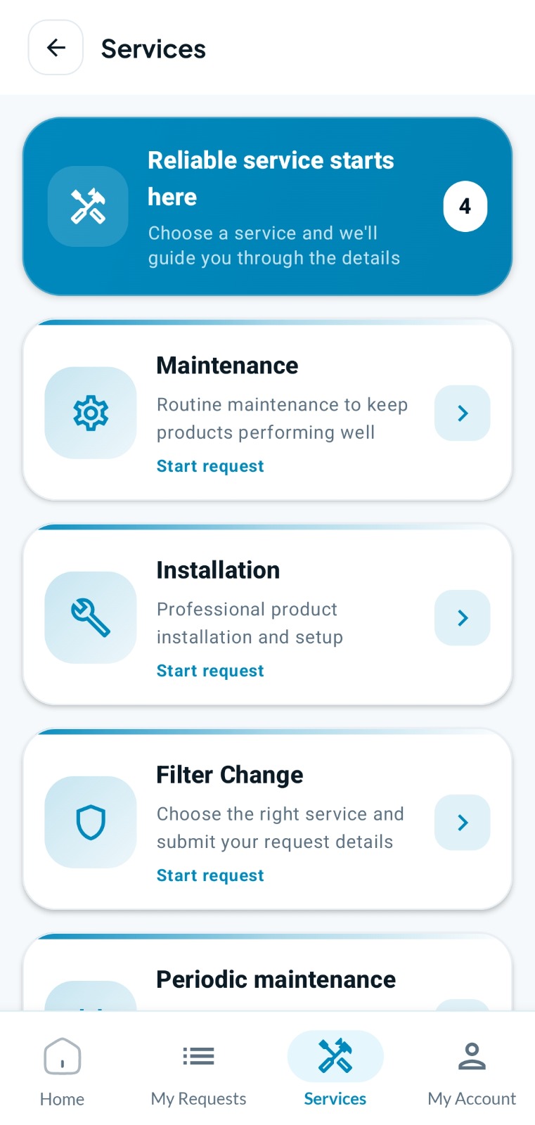 Alwadi App — track services and requests